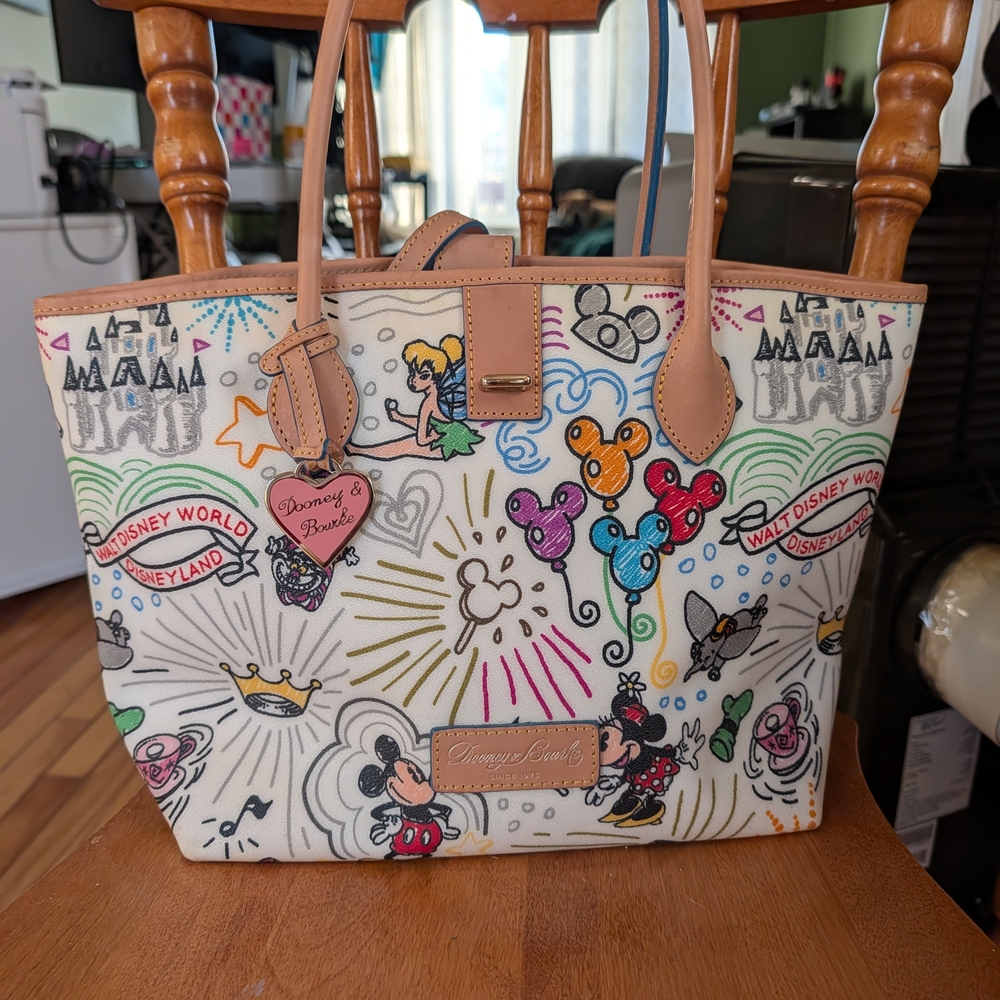 Dooney & Bourke Disney Sketch Tote - Cream and Tan
